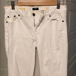 White J Crew Stretch Matchstick Jeans
